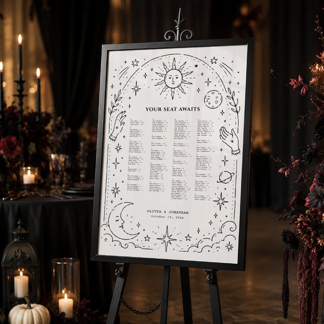 Poster Cartaz de Assento de Casamento Celestial Sombrio (Criador carregado)