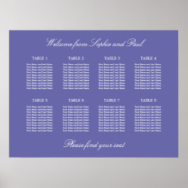 Poster Cartaz de Assento de Casamento em Mesa Lavanda 8