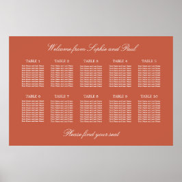 Poster Cartaz de Assento de Casamento em Mesa Terracota 1
