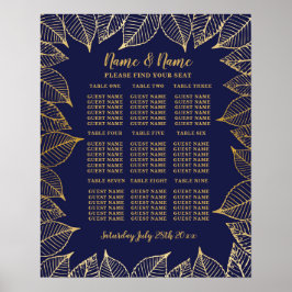 Poster Cartaz de Assento de Casamento em Ouro 9 Plano de 