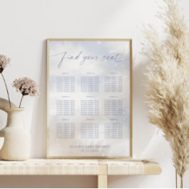 Poster Cartaz de assento On Cloud 9 Dusty Blue