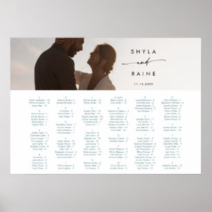 Poster Cartaz de Assentos Boho Chic Azul Turquesa e Branc