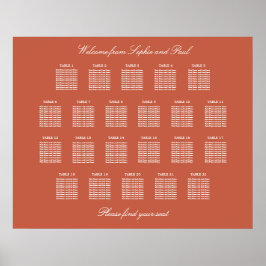 Poster Cartaz de Assentos de Casamento da Mesa 22 Terraco