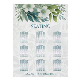 Póster Cartaz de Assentos de Casamento em Verde Salvia Eu