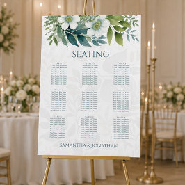 Poster Cartaz de Assentos de Casamento em Verde Salvia Eu