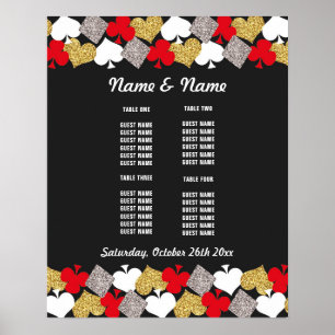 Poster Cartaz de Assentos de Casamento Mesa Cartões de Ca