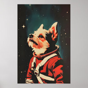 Poster Cartaz de Astronauta Cairn Terrier, Cairn Terrier