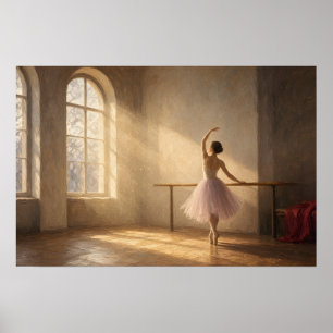 Poster Cartaz de Bailarina na Janela do Estúdio