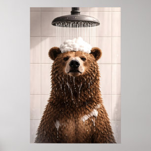 Poster Cartaz de Banho de Urso, Parede de Banheiro de Ani