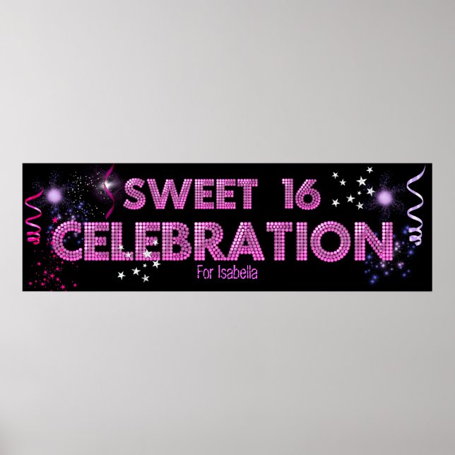 Póster Cartaz de Banner Sweet 16 (Frente)