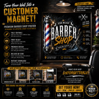 Cartaz de Barbearia | Design de Anúncio de Barbear