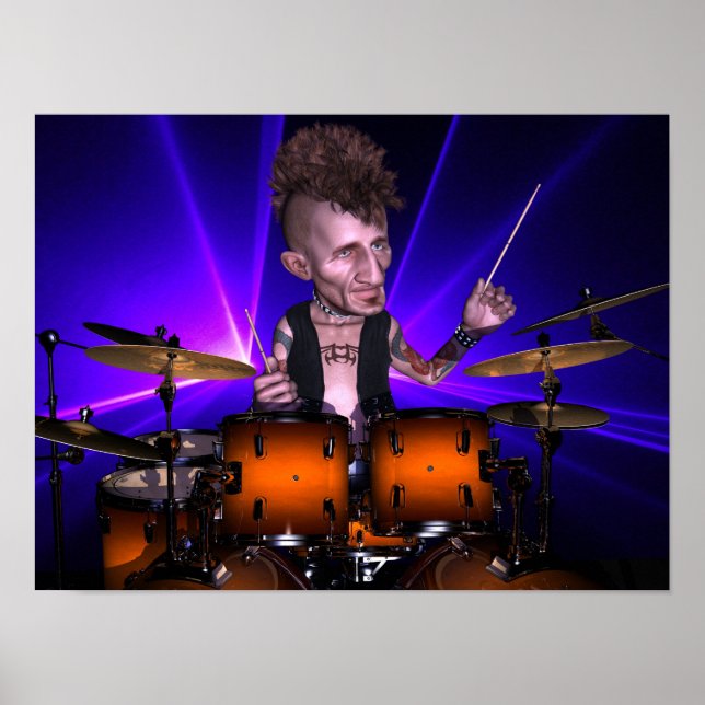 Poster Cartaz de Bateria com os Lasers (Frente)
