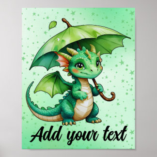 Poster Cartaz de Bebê Dragão 8x10