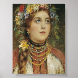 Poster Cartaz de Beleza Russa em Grinalda de Verão