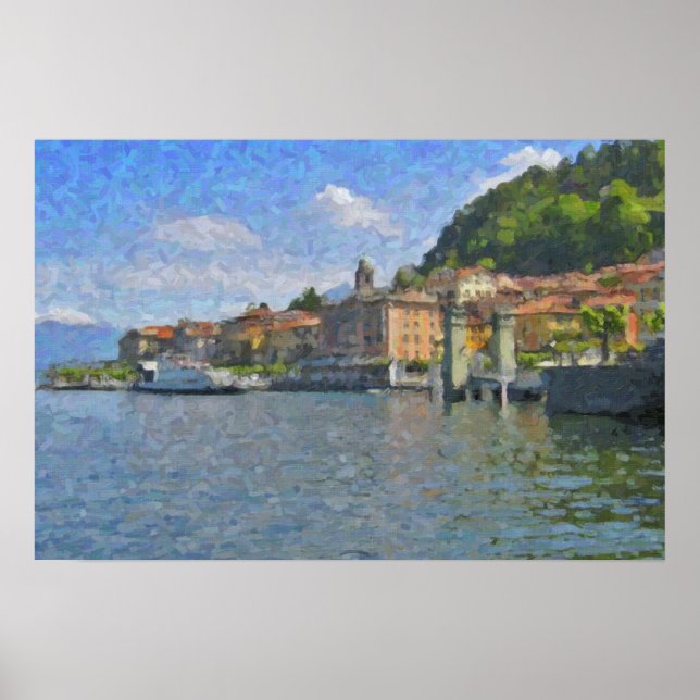 Poster Cartaz de Bellagio, Lago de Como (Frente)