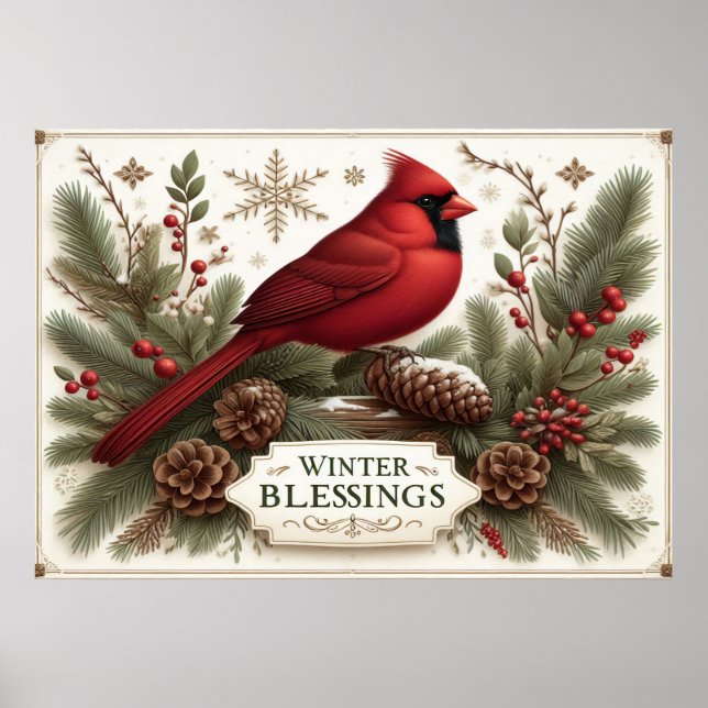 Poster Cartaz de Bênçãos de Inverno (Frente)