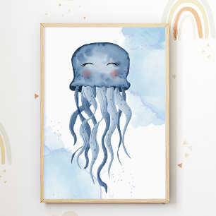 Poster Cartaz de Berçário de Água-Viva Animais Marinhos C