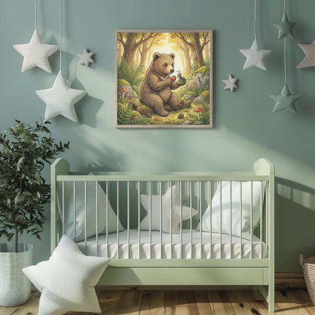 Poster Cartaz de Berçário de Animais da Floresta do Urso (Criador carregado)