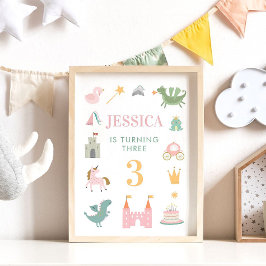 Poster Cartaz de Berçário de Aniversário do Castelo do Dr