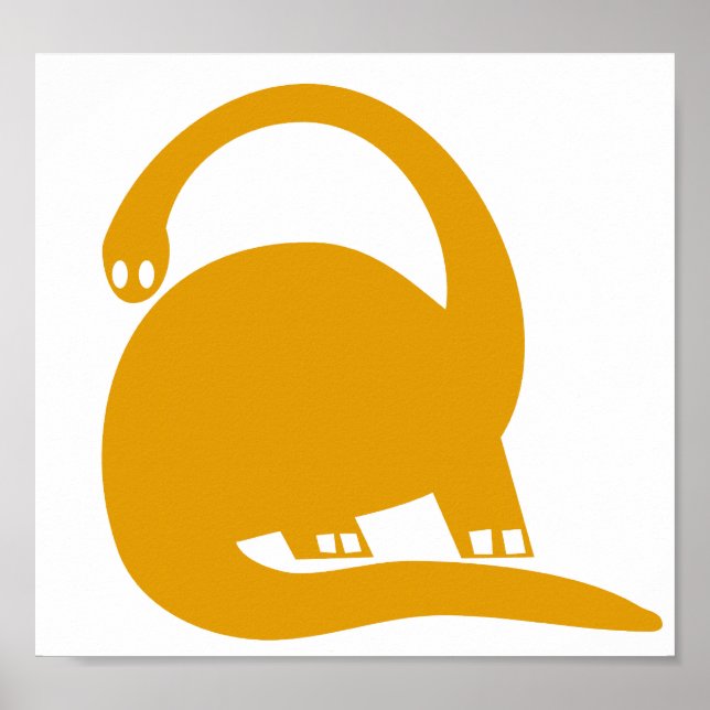 Póster Cartaz de Berçário de Dinossauro Grande (Frente)