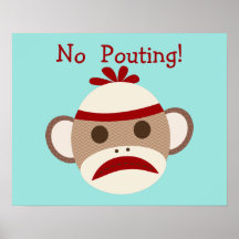 Cartaz de Berçário de Macaco de Meia Sem Choraming