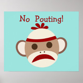 Poster Cartaz de Berçário de Macaco de Meia Sem Choraming