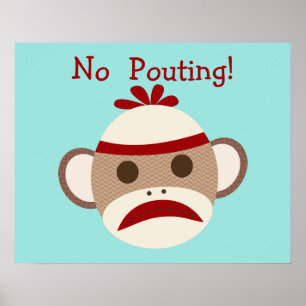 Poster Cartaz de Berçário de Macaco de Meia Sem Choraming