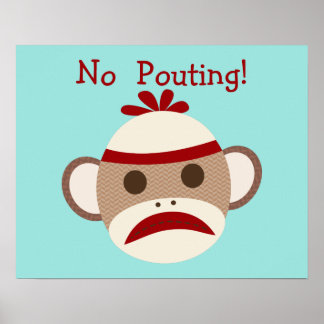 Poster Cartaz de Berçário de Macaco de Meia Sem Choraming