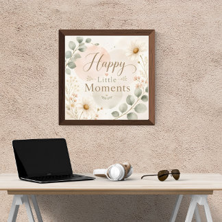 Poster Cartaz de Berçário Momentos Felizes