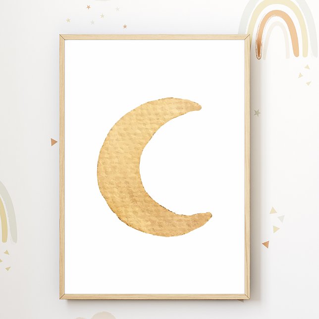 Poster Cartaz de Berçário Moon Boho Decoração de Quarto I (Criador carregado)