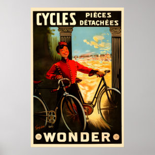 Poster Cartaz de Bicicleta Cycles Wonder
