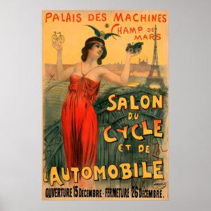 Poster Cartaz de Bicicleta do Salon Du Cycle