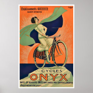 Poster Cartaz de Bicicleta Onyx Cycles Arte de Ciclismo