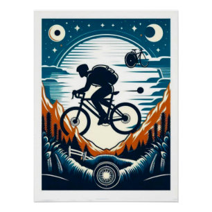 Póster Cartaz de bicicleta postcard