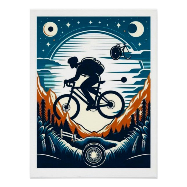 Póster Cartaz de bicicleta postcard (Frente)