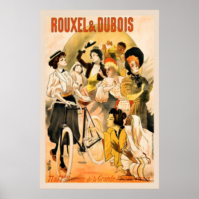 Poster Cartaz de Bicicleta Rouxel & Dubois (Frente)