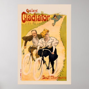 Poster Cartaz de Bicicleta Vintage Cycles Gladiator