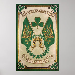 Poster Cartaz de Boas Festas de St. Patrick