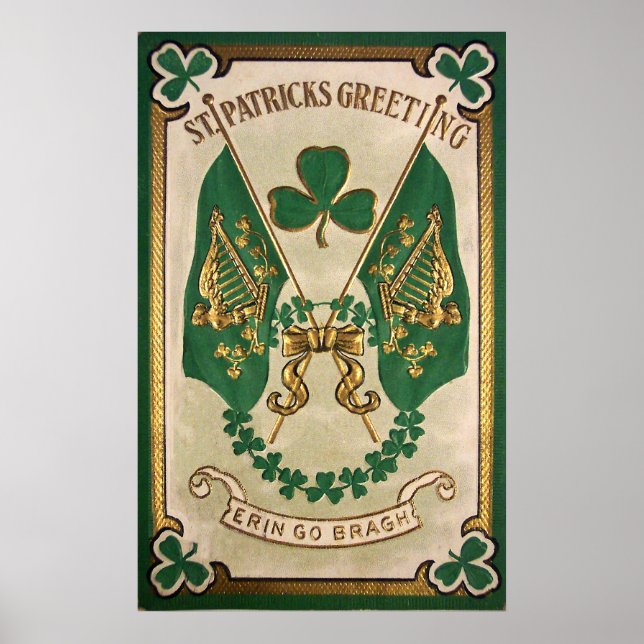 Poster Cartaz de Boas Festas de St. Patrick (Frente)