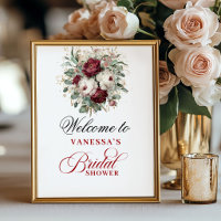 Cartaz de Boas-Vindas ao Chá de Noiva Glam Blush B