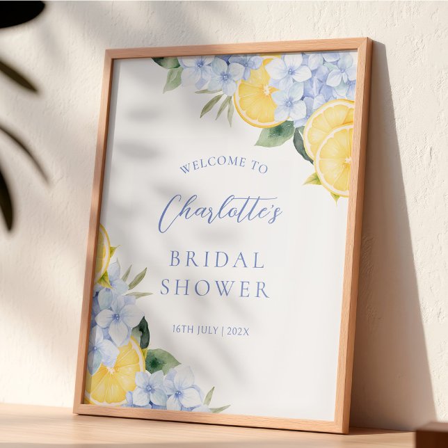 Poster Cartaz de Boas-Vindas ao Chá de Noiva Hydrangea Le (Criador carregado)