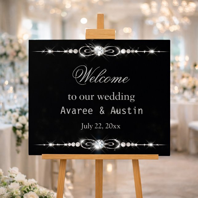 Poster Cartaz de Boas-Vindas ao Nosso Casamento Brilho de (Criador carregado)
