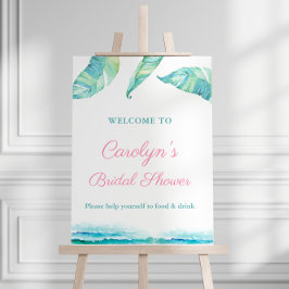 Poster Cartaz de Boas-Vindas da Festa de Chá de Noiva na 