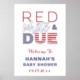 Poster Cartaz de Boas-Vindas da Festa de Chuv de Bebê Ver