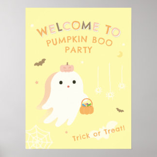 Poster Cartaz de Boas-Vindas da Festa de Halloween do Fan