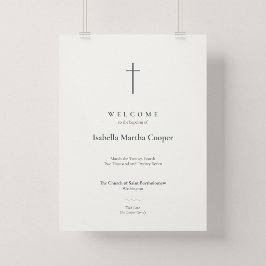 Poster Cartaz de Boas-Vindas da Igreja do Batismo Minimal