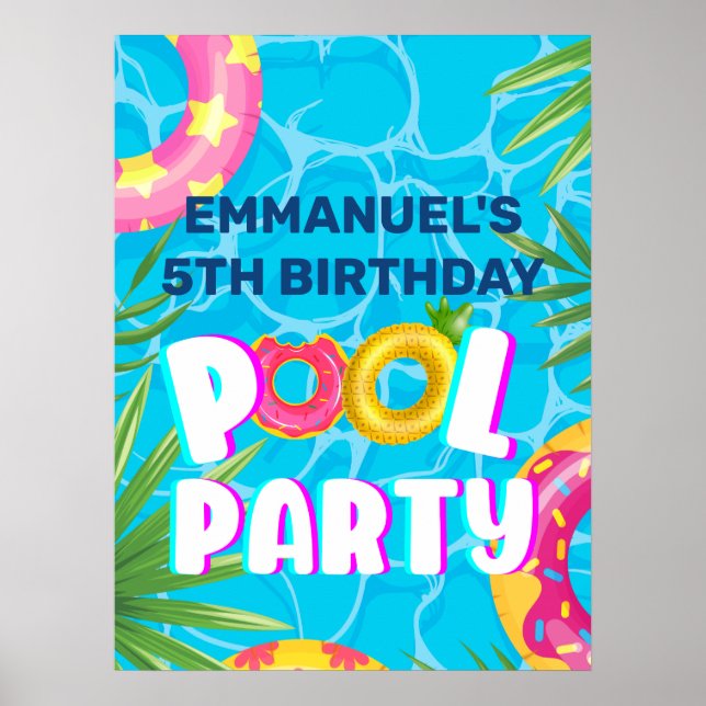 Poster Cartaz de Boas-Vindas de Aniversário da Festa Trop (Frente)
