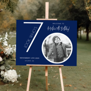 Póster Cartaz de Boas-Vindas de Aniversário de 70 anos Az