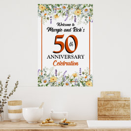 Poster Cartaz de Boas-Vindas de Aniversário de Ouro de 50