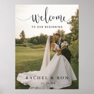 Poster Cartaz de Boas-Vindas de Casamento com Foto